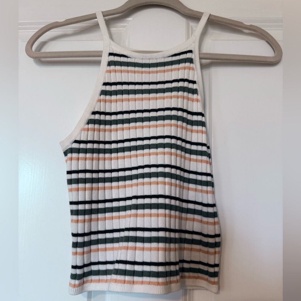 H&M Multicolor Striped Ribbed Tank Top